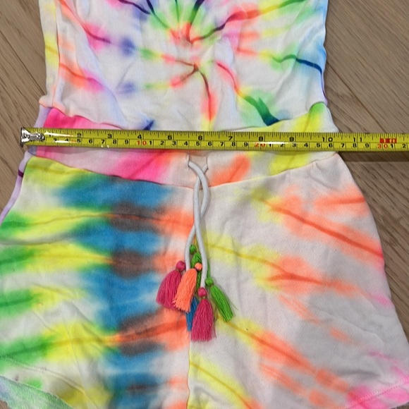 Flowers by Zoe, neon tie-dye, strapless ROMPER, small/ 6 - Picture 6 of 8